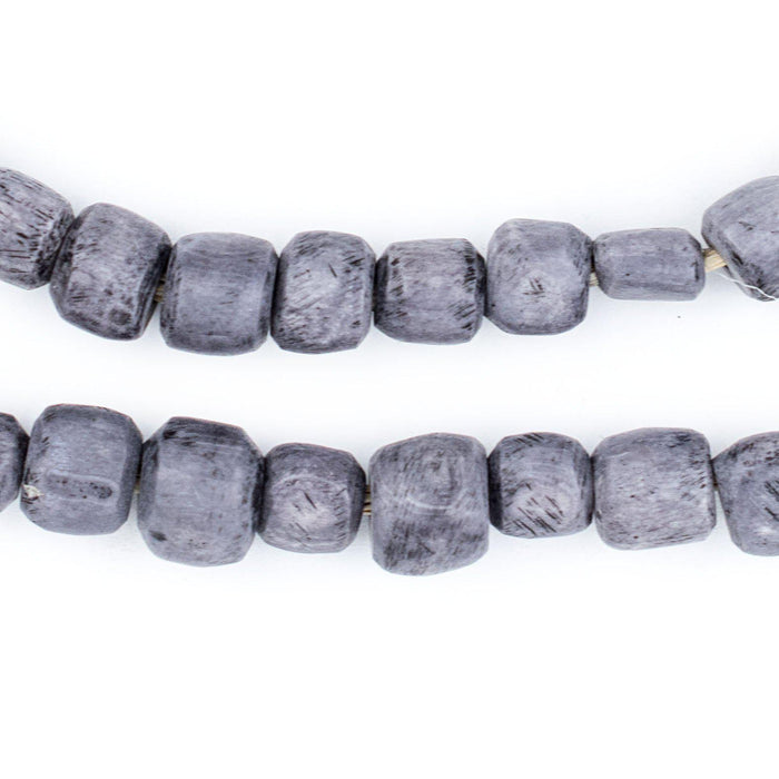 Solid Grey Kenya Bone Beads (Small) - The Bead Chest