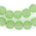 Green Frosted Sea Glass Beads (14mm) - The Bead Chest