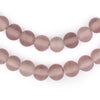 Lavender Frosted Sea Glass Beads (9mm)