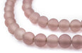Lavender Frosted Sea Glass Beads (9mm) - The Bead Chest