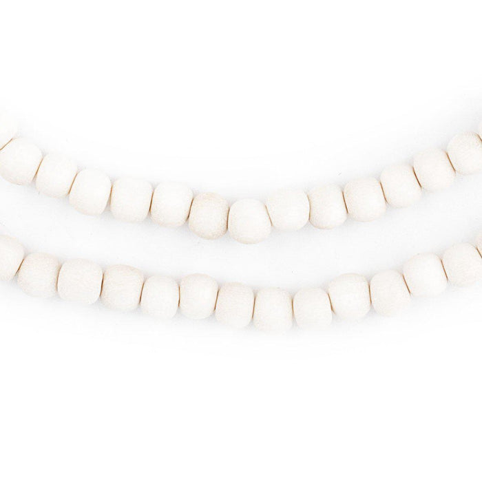 Navajo White Natural Wood Beads (6mm) - The Bead Chest