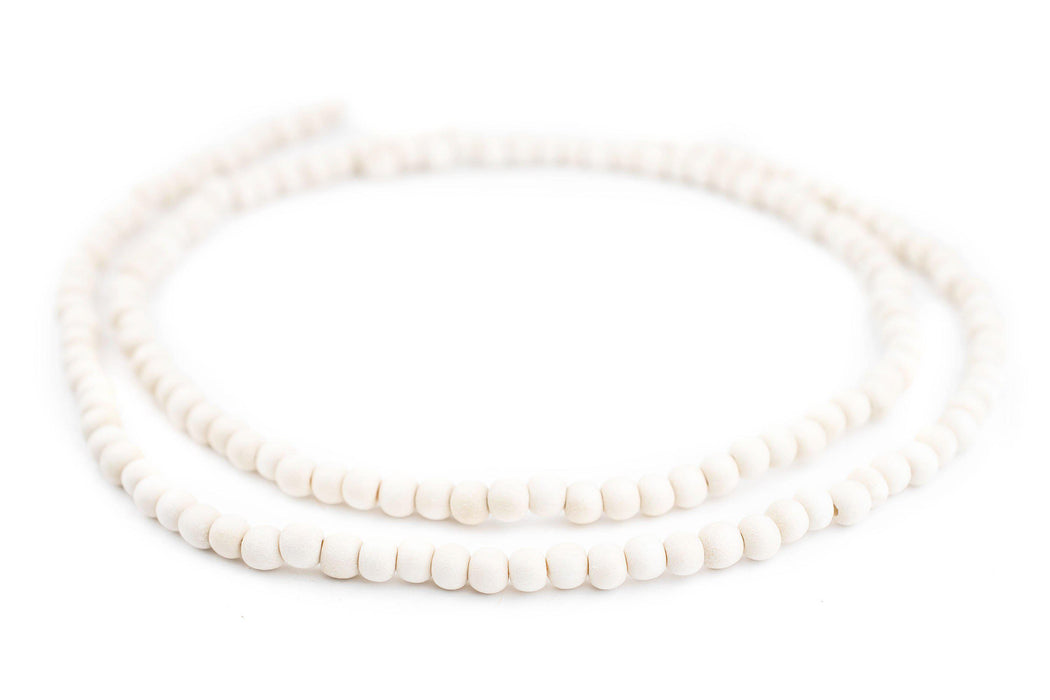 Navajo White Natural Wood Beads (6mm) - The Bead Chest