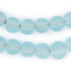 Clear Marine Frosted Sea Glass Beads (14mm) - The Bead Chest