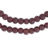 Dark Brown Frosted Sea Glass Beads (7mm)
