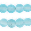 Clear Marine Frosted Sea Glass Beads (20mm)