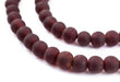 Dark Brown Frosted Sea Glass Beads (7mm) - The Bead Chest