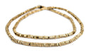 Faceted Brass Square Beads (4mm) - The Bead Chest