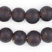 Dark Brown Frosted Sea Glass Beads (18mm) - The Bead Chest