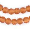 Orange Frosted Sea Glass Beads (14mm)
