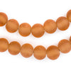Orange Frosted Sea Glass Beads (11mm)