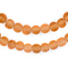 Orange Frosted Sea Glass Beads (9mm) - The Bead Chest