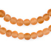 Orange Frosted Sea Glass Beads (9mm)