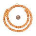 Orange Frosted Sea Glass Beads (9mm) - The Bead Chest