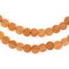 Orange Frosted Sea Glass Beads (7mm)