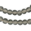 Grey Frosted Sea Glass Beads (10mm)