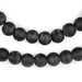 Black Frosted Sea Glass Beads (11mm) - The Bead Chest