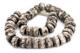 Carved Eye Grey Bone Beads (Large) - The Bead Chest