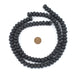 Black Rondelle Volcanic Lava Beads (12mm) - The Bead Chest