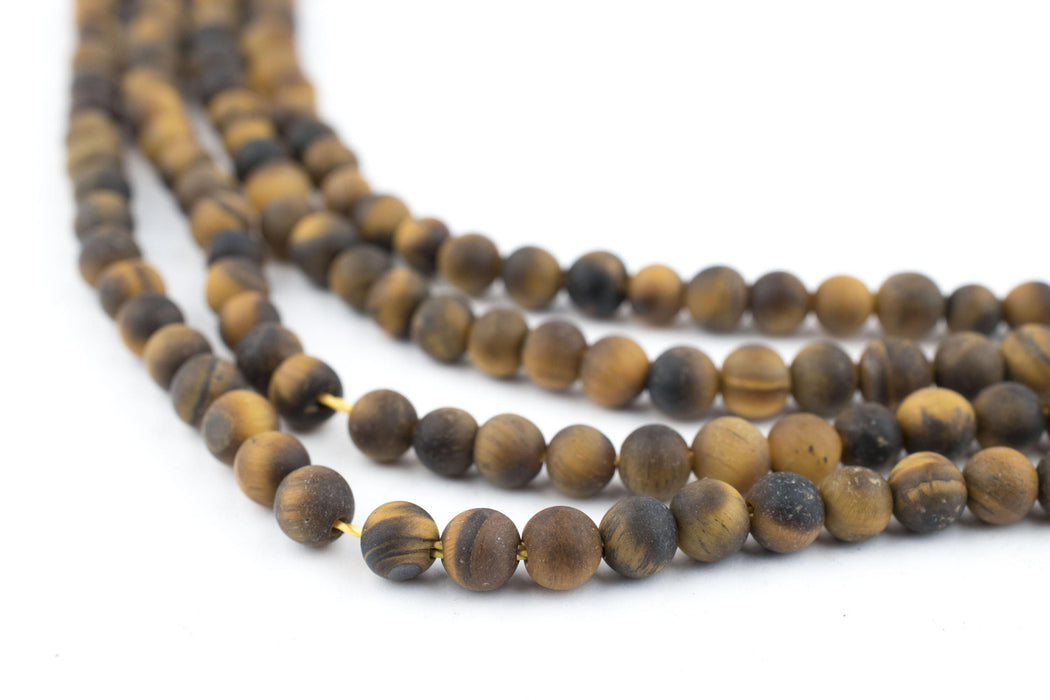 Matte Tiger Eye Beads (4mm) - The Bead Chest