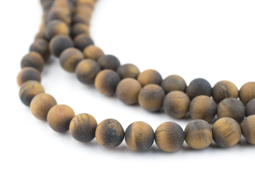 Matte Tiger Eye Beads (6mm) - The Bead Chest