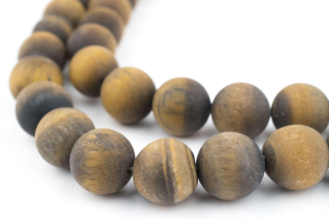 Matte Tiger Eye Beads (14mm) - The Bead Chest