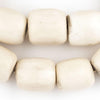 Polished White Bone Beads (Barrel)