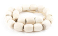 Polished White Bone Beads (Barrel) - The Bead Chest