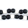 Black & White Round Wood Beads (8mm)