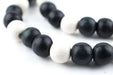 Black & White Round Wood Beads (8mm) - The Bead Chest