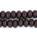 Dark Brown Abacus Natural Wood Beads (8x12mm) - The Bead Chest