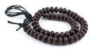 Dark Brown Abacus Natural Wood Beads (8x12mm) - The Bead Chest