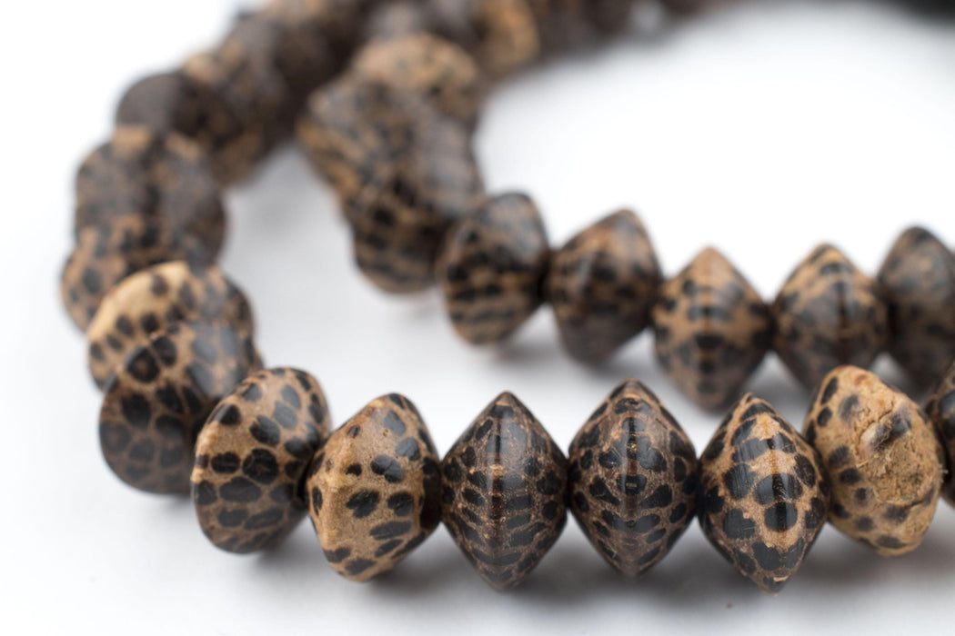 Cheetah Wood Saucer Beads (10mm) - The Bead Chest