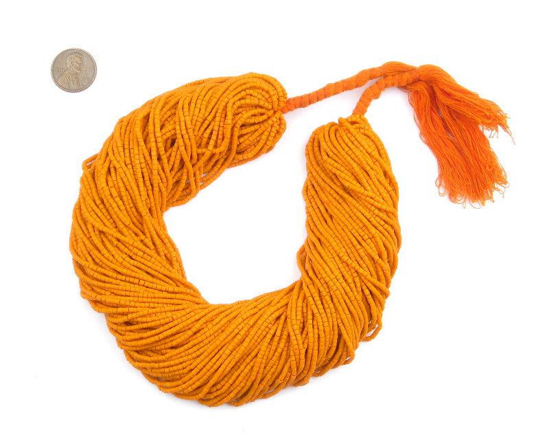 Orange Afghani Tribal Seed Beads - The Bead Chest