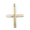 Ridged Brass Ethiopian Cross Pendant (53x44mm)