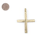 Ridged Brass Ethiopian Cross Pendant (53x44mm) - The Bead Chest