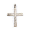 Patterned Ethiopian Silver Cross (Floral Design)