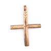 Ridged Copper Ethiopian Cross Pendant (50x45mm)