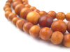 Honey Brown Nigerian Round Camel Bone Beads - The Bead Chest