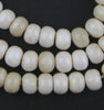 Round White Bone Beads - Long Strand (9x12mm)