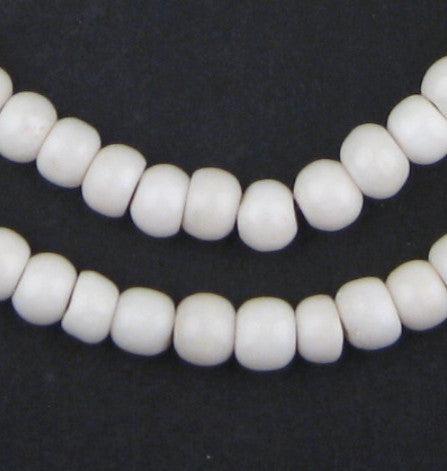 Round White Bone Mala Beads (6mm) - The Bead Chest