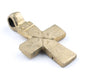 Brass Engraved Ethiopian Cross Pendant (Mini X) - The Bead Chest