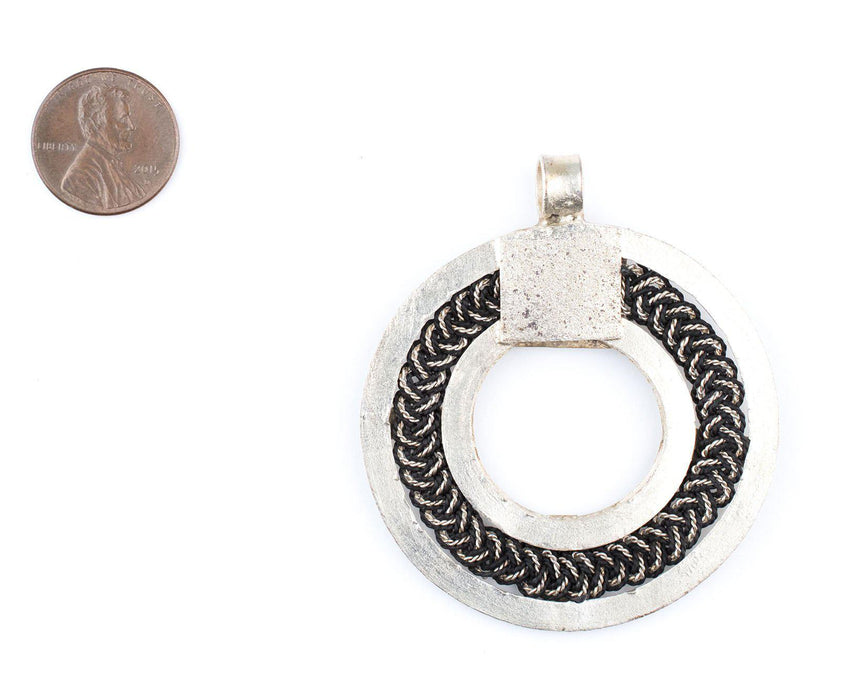 Ethiopian Woven Silver Filigree Pendant - The Bead Chest