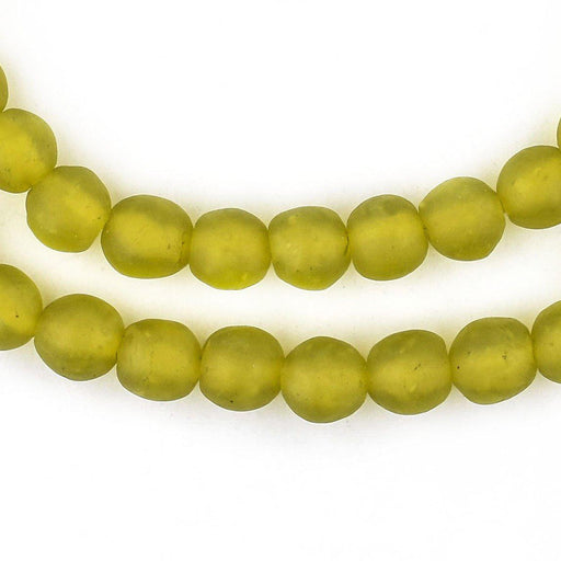 Corn Yellow Recycled Glass Beads (11mm) - The Bead Chest