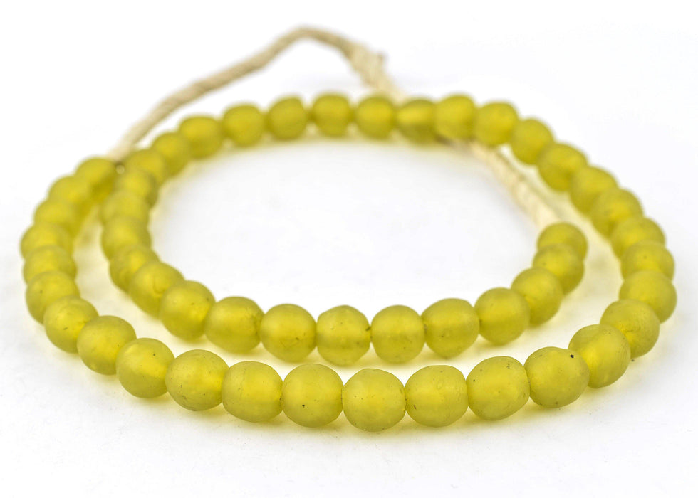 Corn Yellow Recycled Glass Beads (11mm) - The Bead Chest