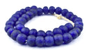 Cobalt Blue Recycled Glass Beads (18mm) - The Bead Chest