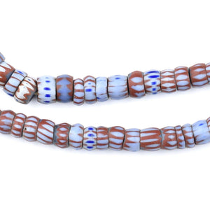 Awalleh White Chevron Beads (6-8mm)