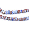 Awalleh White Chevron Beads (6-9mm)