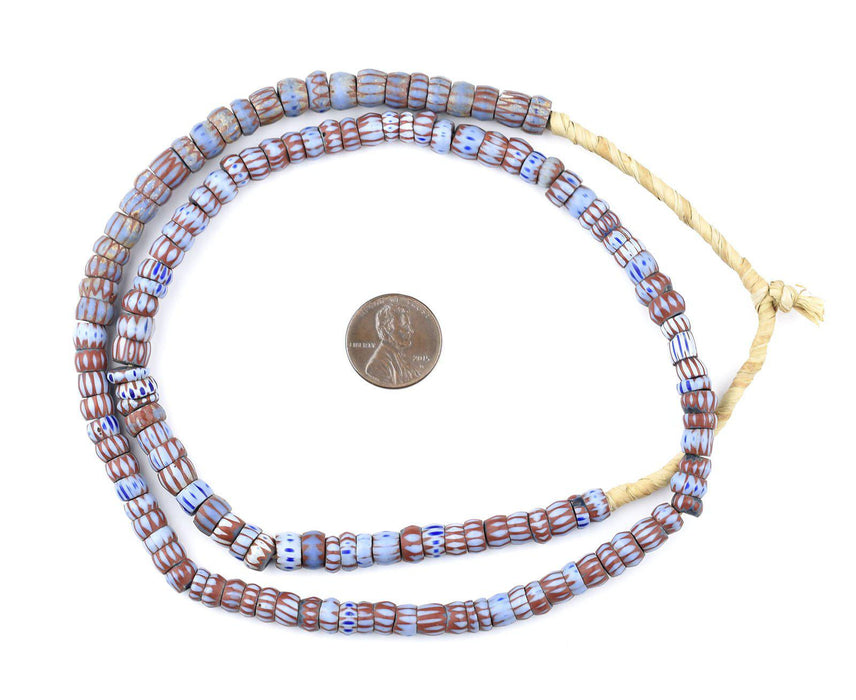 Awalleh White Chevron Beads (7-10mm) - The Bead Chest
