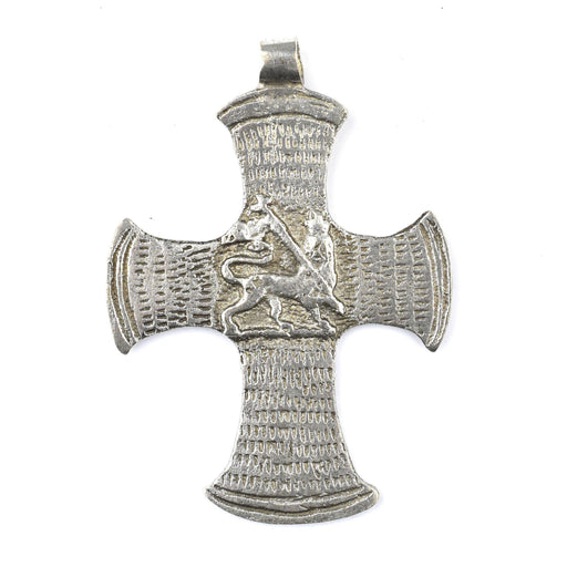 Lion of Judah Ethiopian Cross Pendant - The Bead Chest