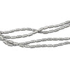 Tiny Dark Silver Oval Beads (4x2mm)